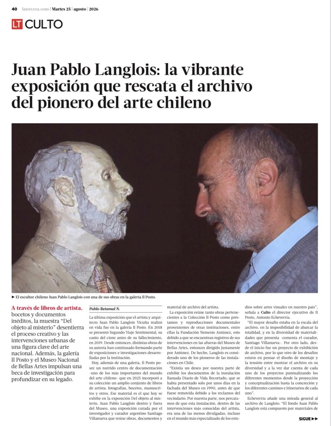 Del objeto al misterio. Juan Pablo Langlois dentro y fuera del Museo