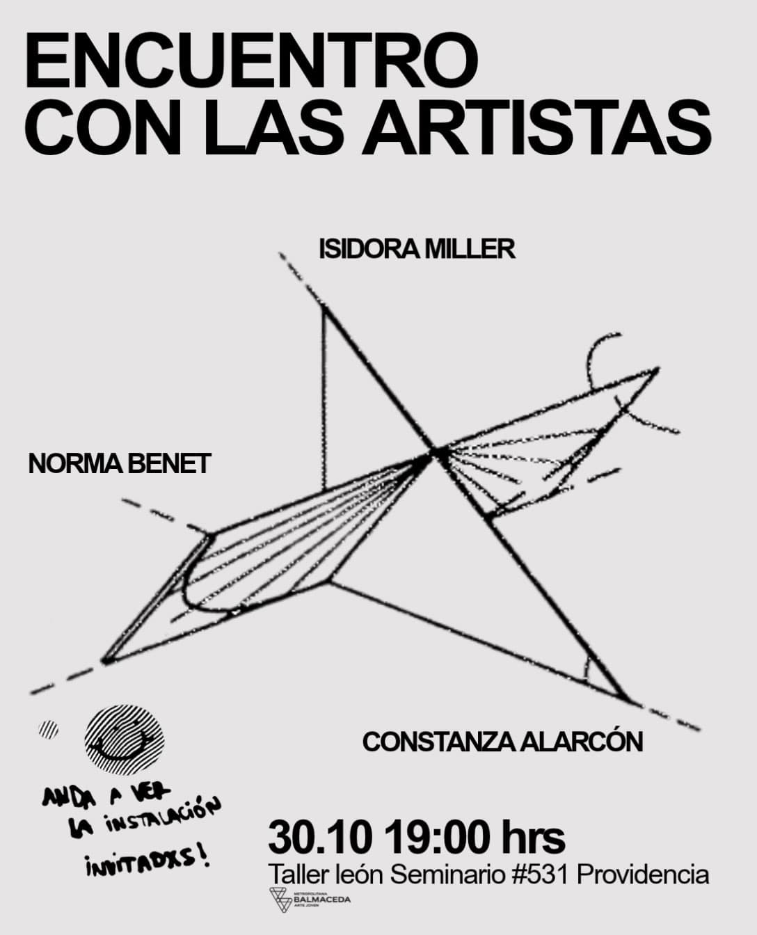 El próximo viernes 30 a las 19hrs. aprovecharemos un hermoso día de 🌞, te invitamos a cerrar la muestra de @sdrmiller @n